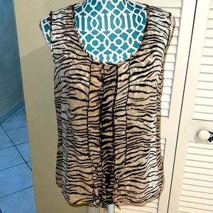 Escada 100% Silk Animal Print Top Cami Size 40 US10